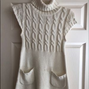 White mini sweater dress